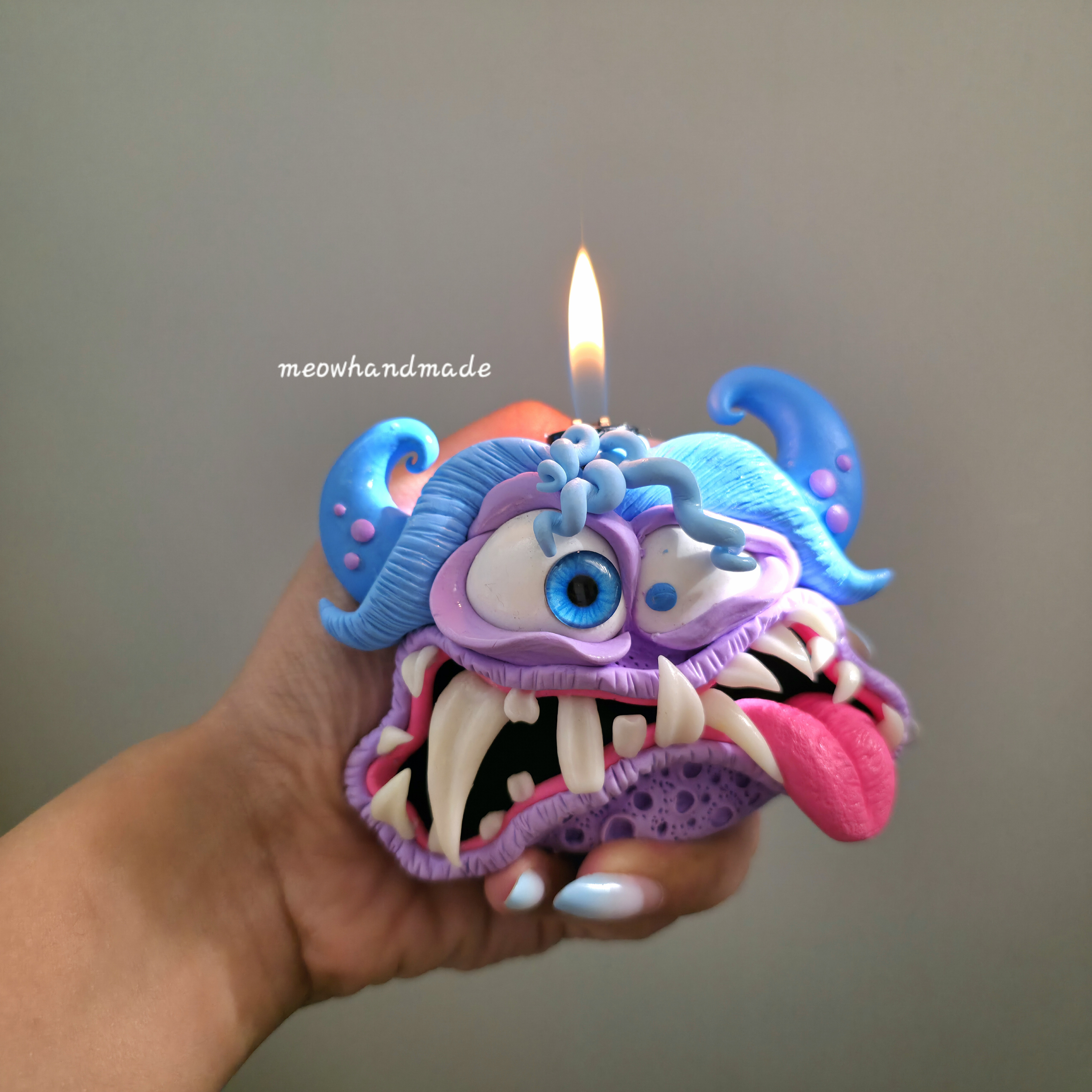 فندک دست‌ساز خمیری طرح شعله خور| فندک فانتزی کلکسیونی